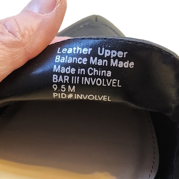 ♡Bar III Involvel Women's Black Leather Pointy Toe Loafers w/Silver Accent 9.5M - Picture 3 of 10